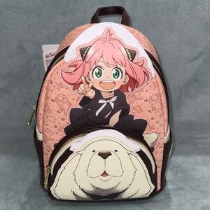 Loungefly Pink and Brown Anime Character Backpack
